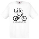 T-Shirt rundhals +size weiss